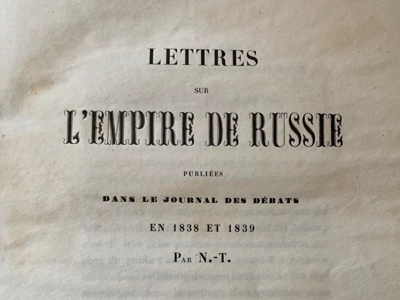 Anatole Demidoff’s “Letters on Russia” from 1840