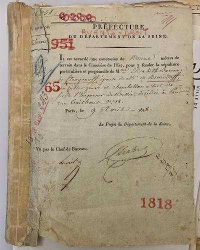 Concession granted in April, 1818 to Nikolai Nikitich Demidoff (1773 - 1828)  