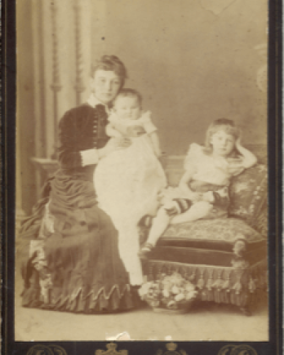 Anna Procopé with two daughters - Elena (right) and Anna (left)