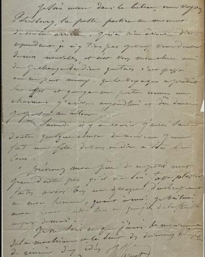 Letter from Horace Vernet to Paul Delaroche dated 29 June 1836